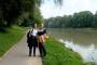 ULM, Christina et Nadia sur le bord du Danube