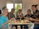 premier repas mouvant avec ses trois enfants et Josy